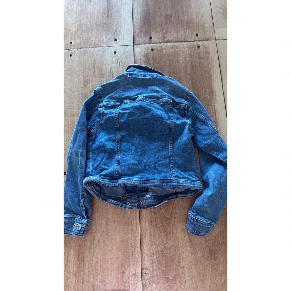 Thereabouts Kids Medium Wash Blue Denim Trucker Jacket‎ Size S 7/8 Stretch Denim
